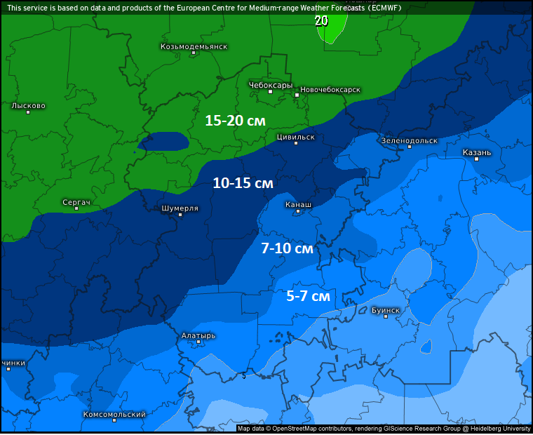 Карта дождя в чувашии